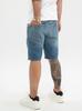Men's Washed Blue Denim Shorts MyStars Damage 28
