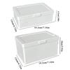 Flip Storage Box Small Card Storage Box Desktop Organizer Dustproof  Stationery Case Storage Box Large Capacity Container