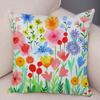 Акварельный Цветок Лист Наволочка Декор Красочное Растение Флорал Чехол для Подушки для Дивана Дома Машины Мягкая Плюшевая Наволочка