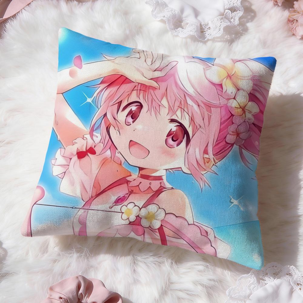 P-Puella Magi Madoka Magica Наволочка Премиум-Комфорт Двусторонняя Наволочка - Дизайн "Два в Одном" для Любой Комнаты и Салона Автомобиля