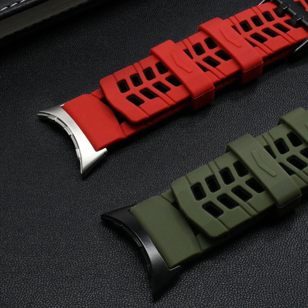 Силиконовый ремешок для Google Pixel Watch 3 45 мм Спортивный ремешок для google pixel 3 PIXEL 45MM Correa Мужской Браслет Ремешок для часов Аксессуары