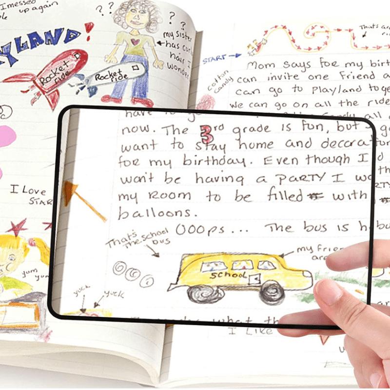 3X Magnifying Glass Full Angle Easy Reading Tool The Elderly Portable Non-Electric Clear Distortion-Free Magnification
