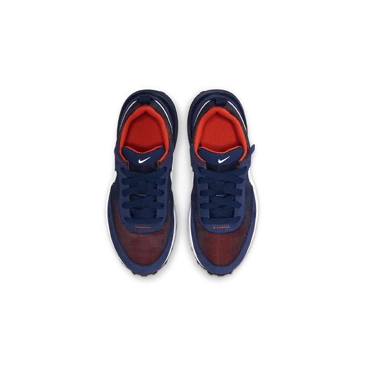 Nike Кроссовки Waffle One Low Спортивные Повседневные Сине-Оранжевые Детские Возраст 3-7 Лет DC0480-401