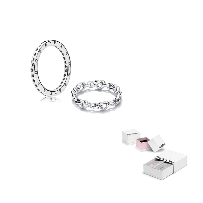 Pandora 925 Sterling Silver Rings Unisex Silver ZT-0005-