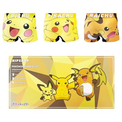 HIPSHOP Нижнее белье POKÉMON Набор Эволюции Боксеры Покемоны Мужские Женские Унисекс Бесшовный Полиэстер Взрослый