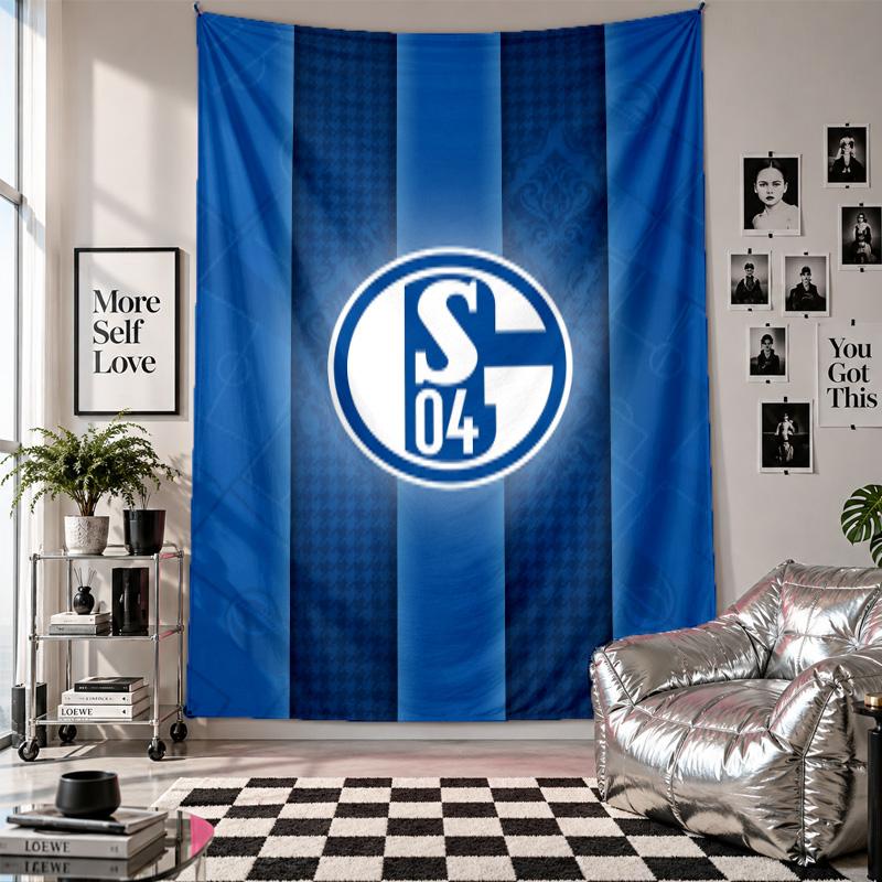 Schalke 04 Wall Tapestry Home Decor Wall Hanging Cloth for Bedroom Living Room Background