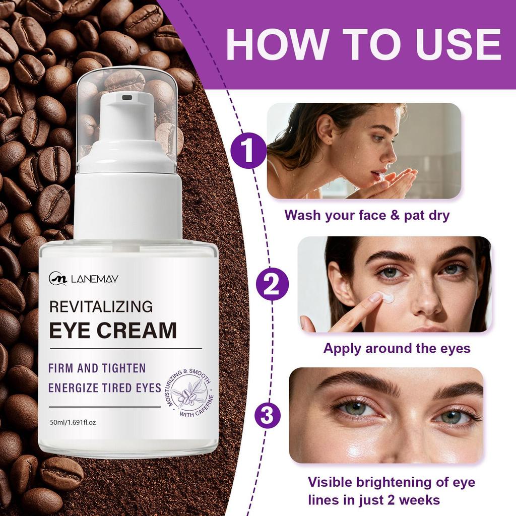 Revitalizing Eye Cream-Firm And TIghten Energize Tired Eyes-Redue Dark Circles And Wrinkles-Suitable For All Skin Types, 50ml