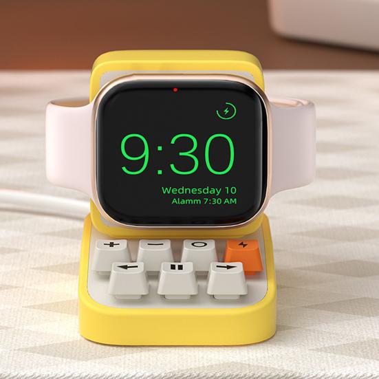 Typewriter Watch Charging Silicone Watch Charger Stand for Watch SE/Ultra/1-10 Wireless Desk Charging Dock