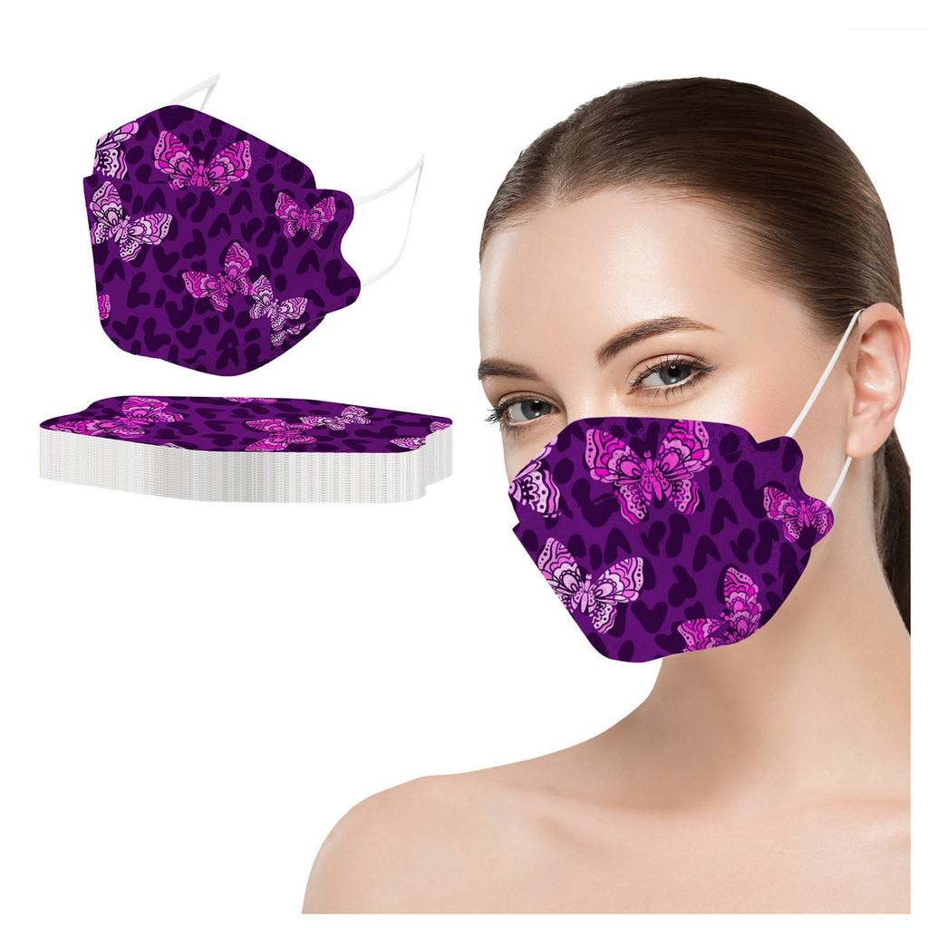 Взрослая леопардовая бабочка с принтом на открытом воздухе профилактическая маска для лица 
