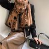 Autumn and Winter New Warm Scarf Fashion Letter Dodo Imitation Cashmere Scarf Cold Double-sided Women's Shawl Outside