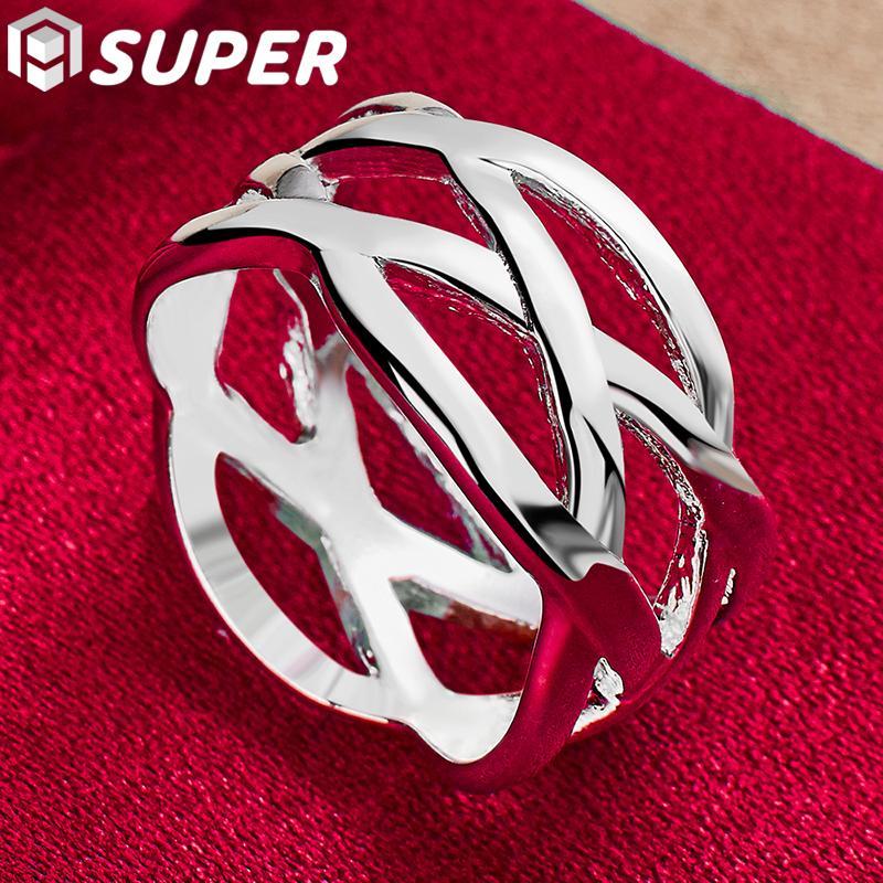 925 Sterling Silver Cross Intertwined Ring Jewelry