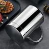 Кружка для кофе из нержавеющей стали 304 с двойными стенками, переносная, с изоляцией, не допускающая ожогов, круглая кофейная чашка для чая с молоком и ручкой