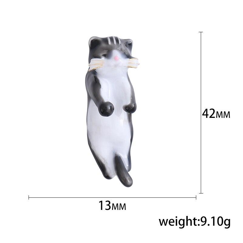 Blucome Милая брошь-пустышка Stereopsis с капающим маслом котом для женщин и мужчин, свадебная брошь золотого цвета, специальный дизайн, булавки