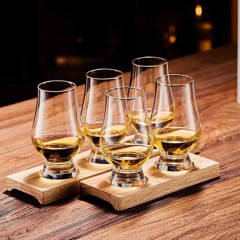2PCS Crystal Glass Whiskey Cup Clear Tasting Glasses Drinking Glass Old Fashioned Whisky Glass for Scotch Bourbon Liquor Tequila