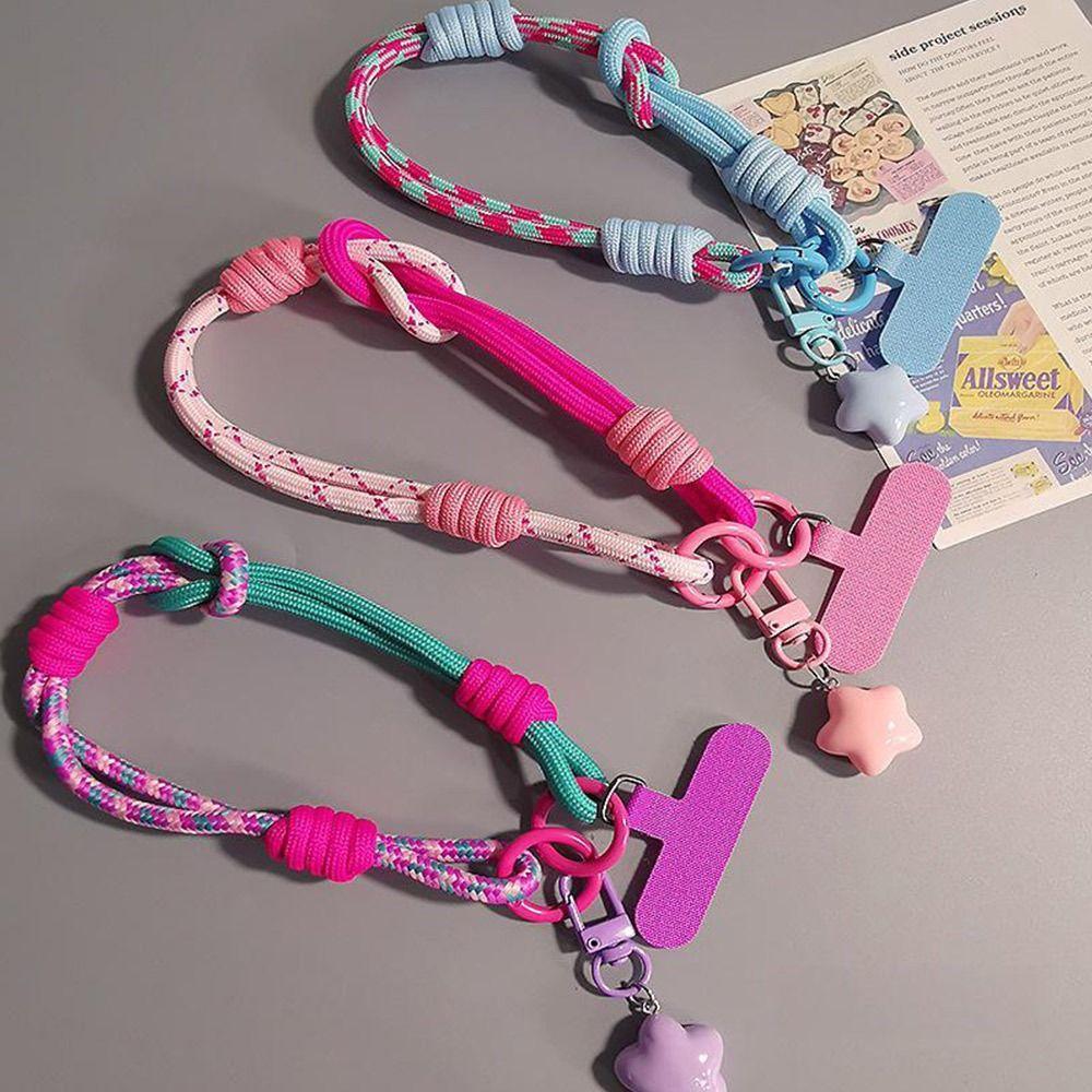 Ремешок на запястье, шнурок для телефона, регулируемый мобильный аксессуар, тканый ремешок для большого пальца для путешествий на открытом воздухе