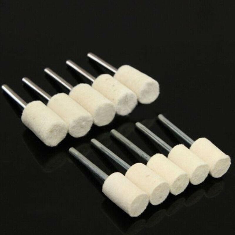 Fixture Felt Buffing Wheels Power Tool 25pcs Parts White Silver Polishing