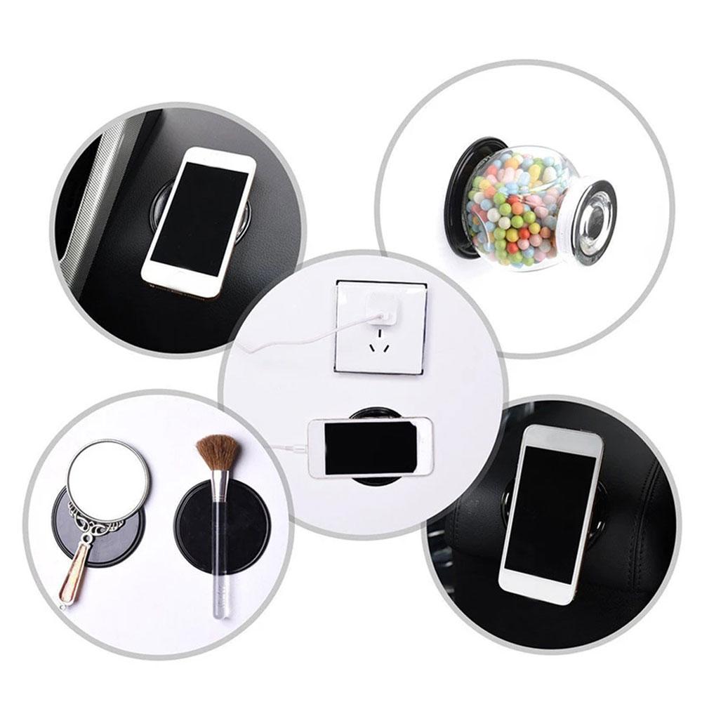 1 шт. Автомобильный держатель на присоске для приборной панели/лобового стекла, основа-диск, черный, клейкая подушка из ПУ-силикона, присоска, аксессуары для держателя телефона