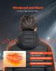 Heated Jacket for Men with 7.4V Battery, Soft Shell Electric Heating Coat, Windproof Lightweight Outerwear with 6 Heating Zones & 3 Heat Settings for