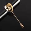 Fashion Men's Face 3D Gold Color Accessories Decoration Mask Lapel Pin Jewelry Brooches Pin