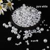 Imitation Pearl ABS Loose Beads for Jewelry and Clothing Accessories - Double and Non-Hole Options Available