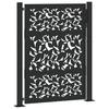 Garden Gate Black 100 x 125 cm Steel Sheet Design