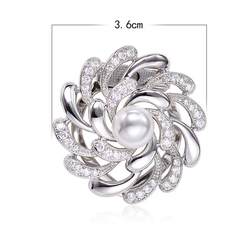 High-End Dual-Purpose Flower Brooch & Scarf Buckle Corsage Pin