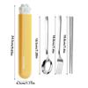 Cat Paw Spoon Fork Chopsticks Set Portable Travel Tableware Set Stainless Steel Cutlery Set  Travel