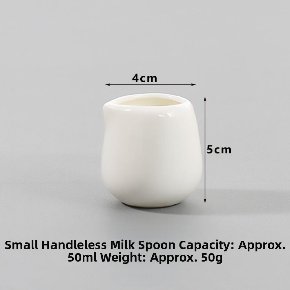 1pc Single Unit Ceramics Creamer Container White Color Ceramics Cup Pitcher Tableware Use