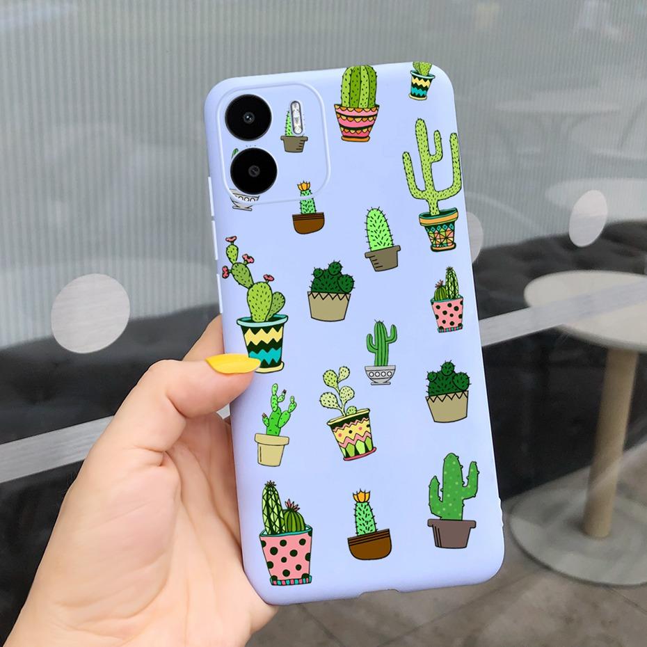 Чехол для Xiaomi Redmi A1 Redmi A1 Plus Красивая Девушка Цветок Чехол для Телефона Для RedmiA1 A 1 A1+ Конфетный Цвет Мягкая Силиконовая Задняя Крышка