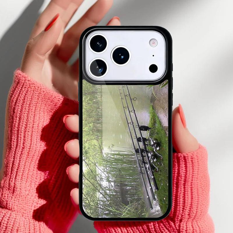 Рыболовные снасти Чехол для телефона с рисунком рыбы для iPhone 17 16 15 14 13 Pro Max Задняя крышка для 12 11 Pro Coque