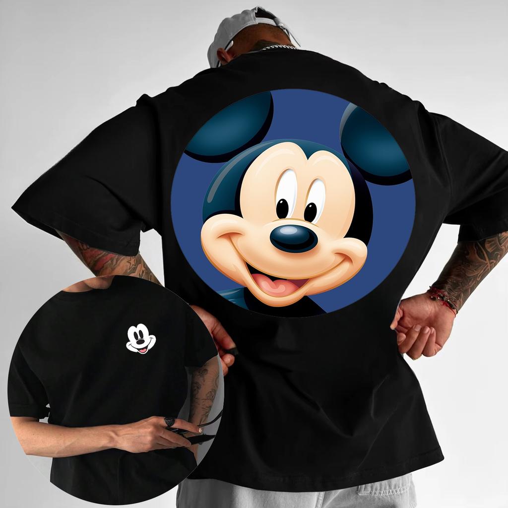 25-26 Summer Disney Authorized Brand Mickey Unisex Retro Comfortable Fashion Cotton T-Shirt Casual Cotton Short Sleeve Trend Top