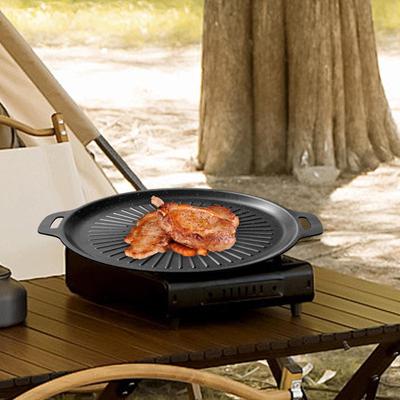 Сковорода для жарки с ручками Круглая кухонная утварь Плита для гриля для барбекю Сковорода для выпечки