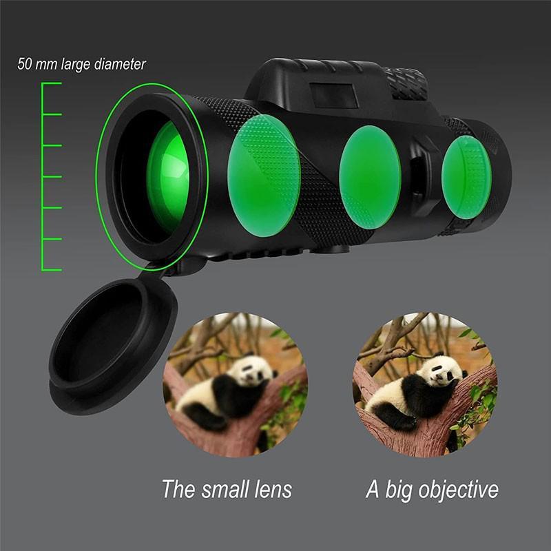Монокулярный бинокль, Монокулярный бинокль HD Vision с дальним зумом со штативом или без него Портативный компактный бинокль для наблюдения за птицами
