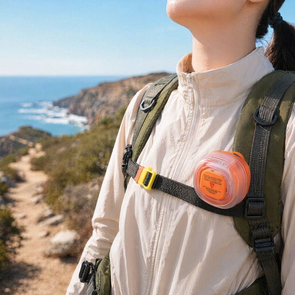 360° Rotatable Bladeless Neck Fan 3 Speeds Hanging Waist Fan Small Clip-On Waist Fan Travel Use