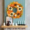Fall Wreath For Front Door Wreath With Artificial Pumpkin