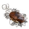 Natural Boulder Opal Gemstone Handmade 925 Sterling Silver Pendant 3.19" S2H12