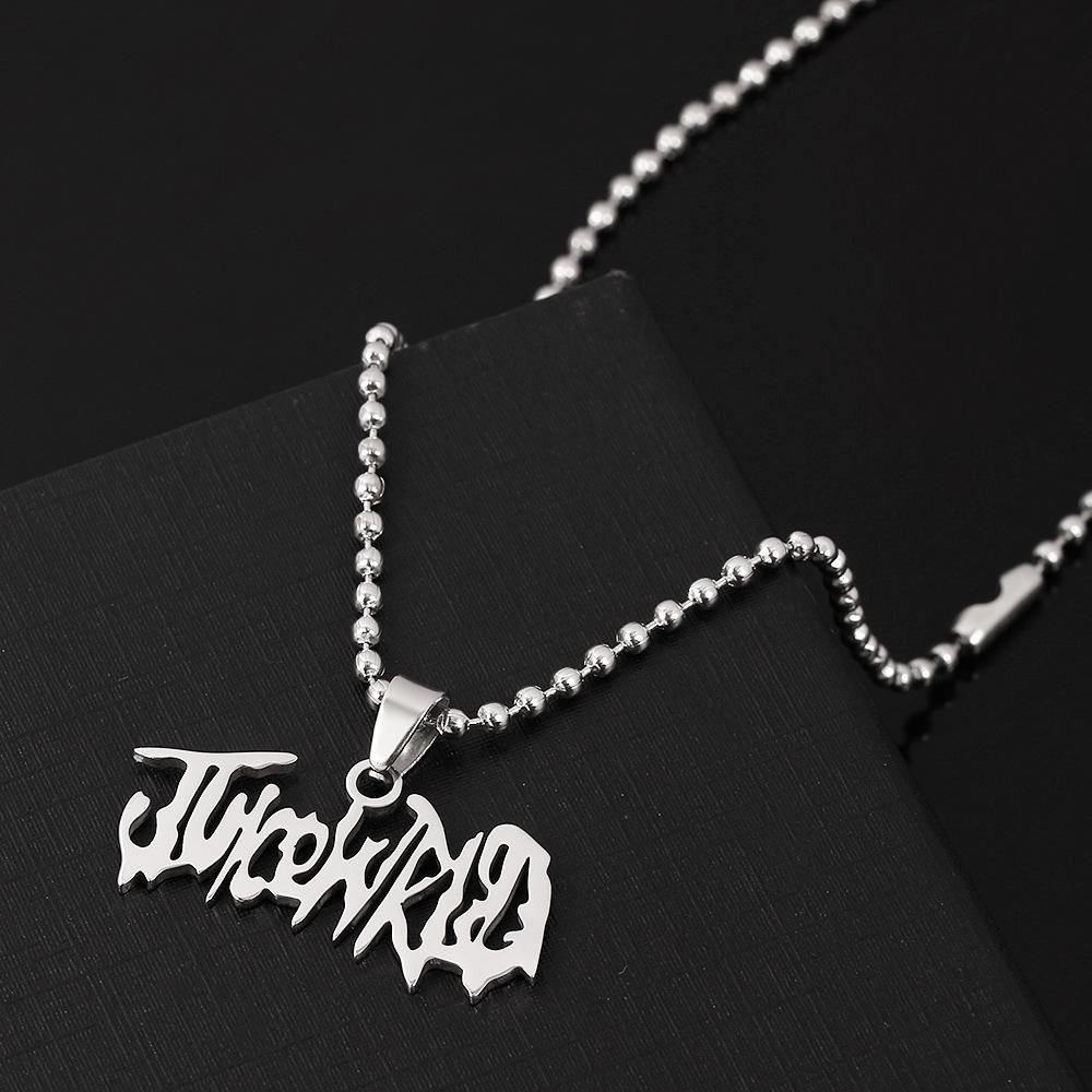999 Wrld Juice Heart Pendant Necklace Hip Hop Singer Stainless Steel Men and Women Young Boy Never Broke Again Necklace