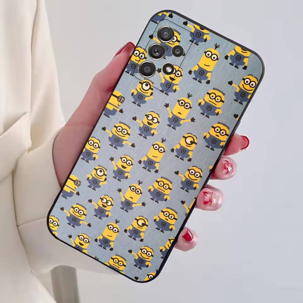 Мультяшный чехол для телефона M-Movie M-Minions для Samsung S25, S24, S21, S22, S23, S30, Ultra, S20, Plus, Fe, Lite, Note, 10, Черный чехол