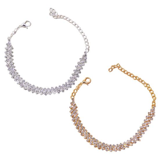 1 шт., браслет-цепочка, регулируемая удлиненная цепочка, сверкающий индивидуальный ромб, украшение для ног, женские украшения со стразами