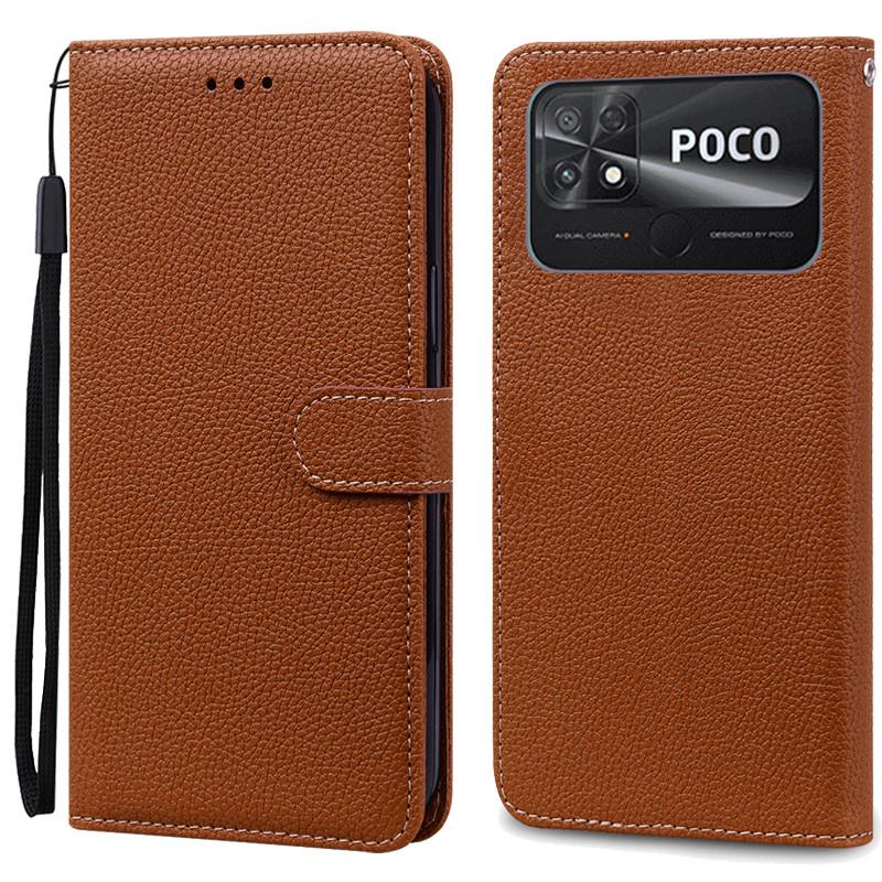 POCO C40 Case Leather Wallet Flip Case For POCO C40 Case Xiaomi POCO C40 C 40 PocoC40 Phone Cover Coque Fundas Etui Shell
