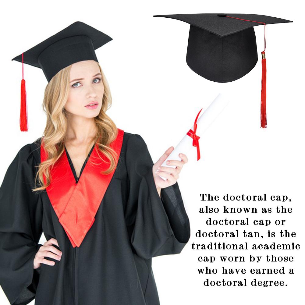 НОВАЯ Выпускная шляпа Черная Взрослая Шапка бакалавра с кисточками Университет Магистр Поздравление Выпускной Вечер Украшения Принадлежности