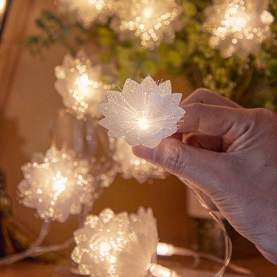 LED String Light Artificial Flowers Battery-operated Colorful Garland Valentines Day Christmas Party New Year Decoration LED Light