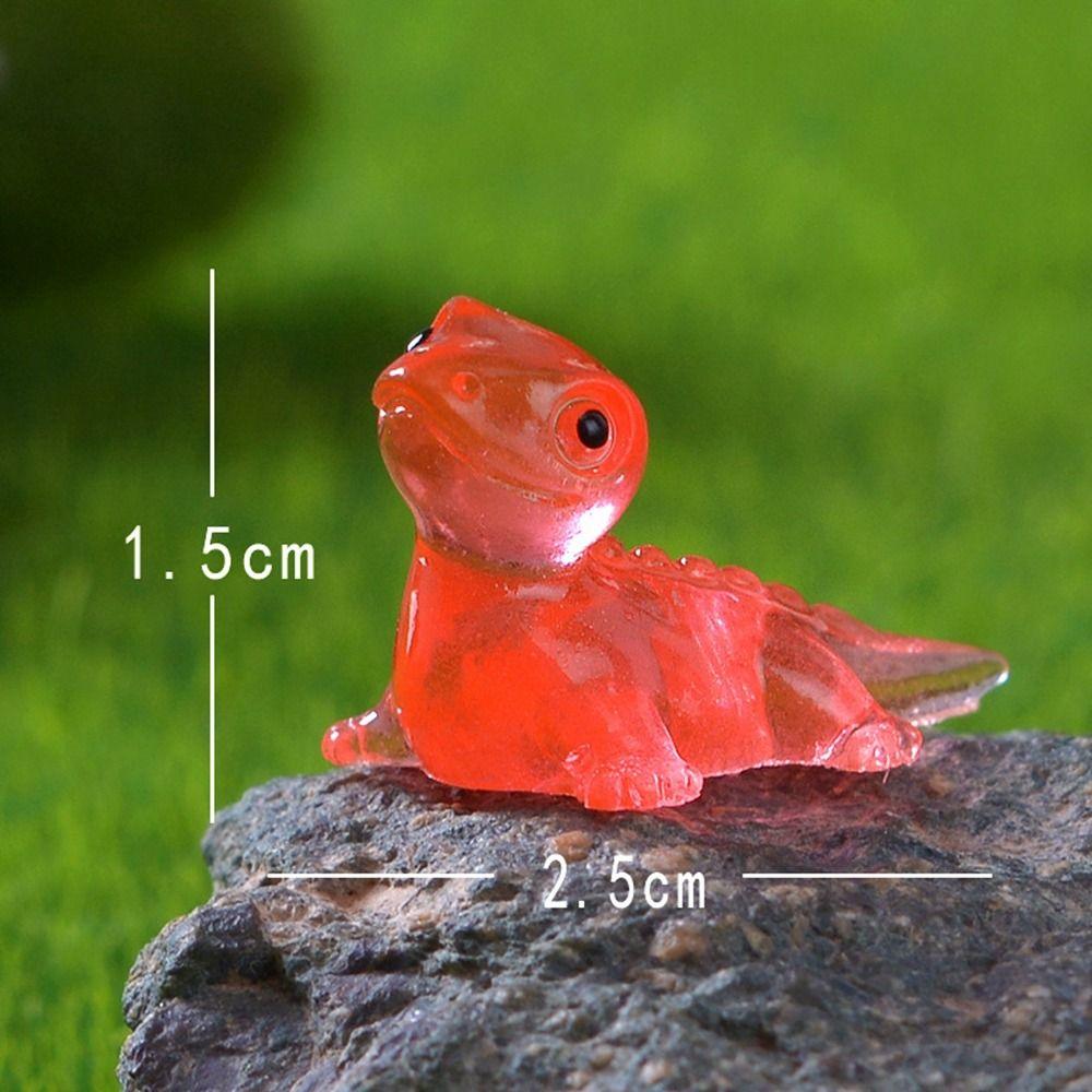 Cute Glow-in-the-dark Cute Lizard Micro Landscape Gardening Widget Cartoon DIY Material Resin Crafts DIY Accessories