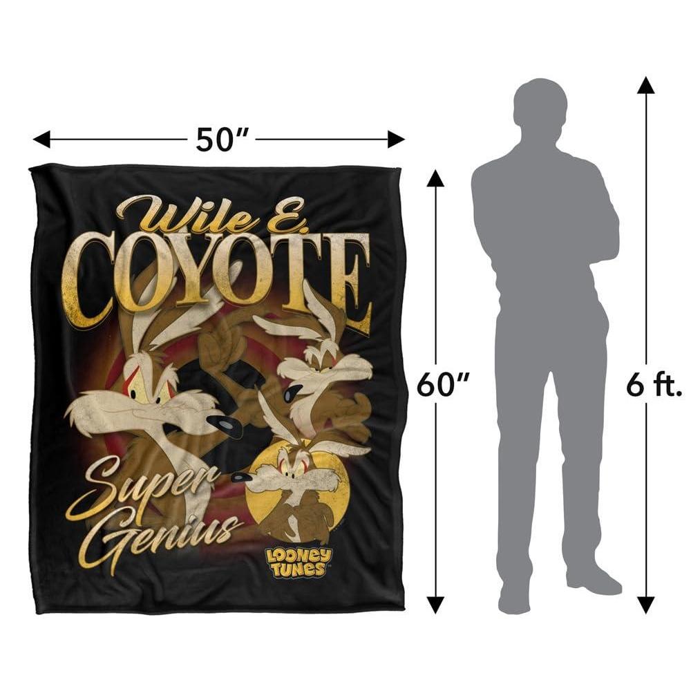 Looney Tunes Super Genius Bootleg Wile E Coyote Blanket
