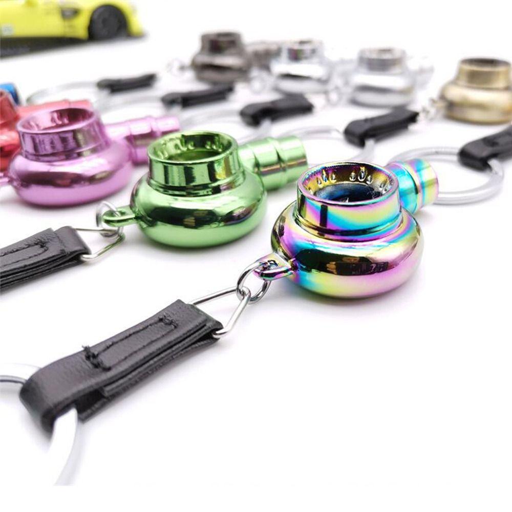 Zinc Zinc Alloy Turbo Key Chain with Sound INS Key Buckle Creative Car Whistle Sound Keyring  Men