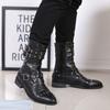 Модные мужские осенне-зимние ботинки дизайнерские туфли из натуральной кожи для вечеринок, ночных клубов, длинные мотоциклетные ботинки, красивые высокие ботинки