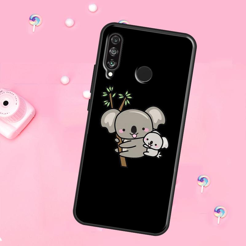 cartoon watercolor animal koala For Huawei Nova 12s 12i 8i 11i 9 10 SE Y60 Y70 Y90 Y72 Y73 Y61 Y91 P60 Pro P30 P40 Lite Case