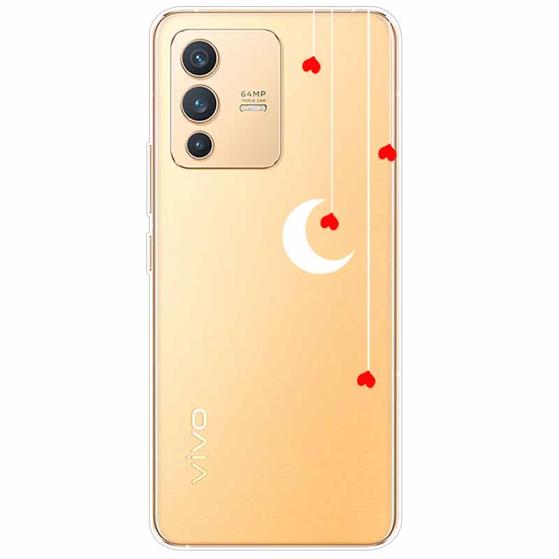 Прозрачный мягкий чехол из ТПУ для vivo V23 5G Чехол Силиконовый Принт Кошка Прозрачные Тонкие Чехлы Для vivo V23 5G V2130 Чехлы V 23 Мультяшный
