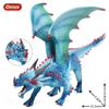 Oenux Original Savage Dinosaurs Myth Dragon Animals Model Fire Bull Octopus Monster Crab Action Figures Kids Collection Toy Gift
