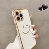 Luxury Gold Plated Cute Smiley Pattern Bumper Case For Iphone 13 12 11 Pro Xs Max X Xr 7 8 Plus Soft Silicone Protection Cover